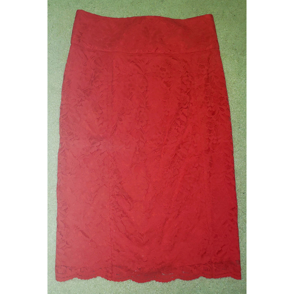 Express Lace Pencil Skirt Coral Size 8 NWT